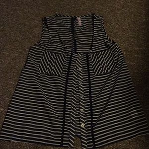 Blue and white stripe tank top